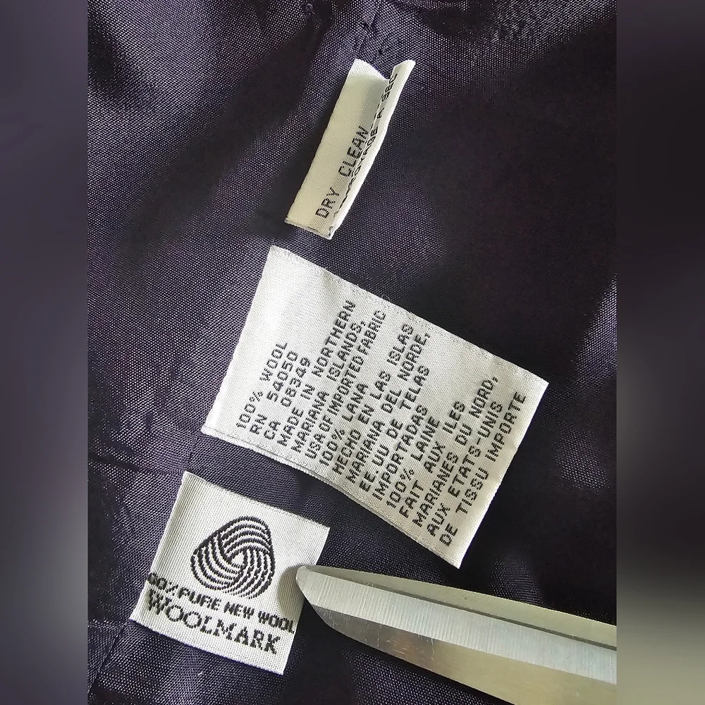 Rena Rowan Purple 100% Wool Notch Lapel Blazer Jacket Women's Size 6 - Picture 8 of 8